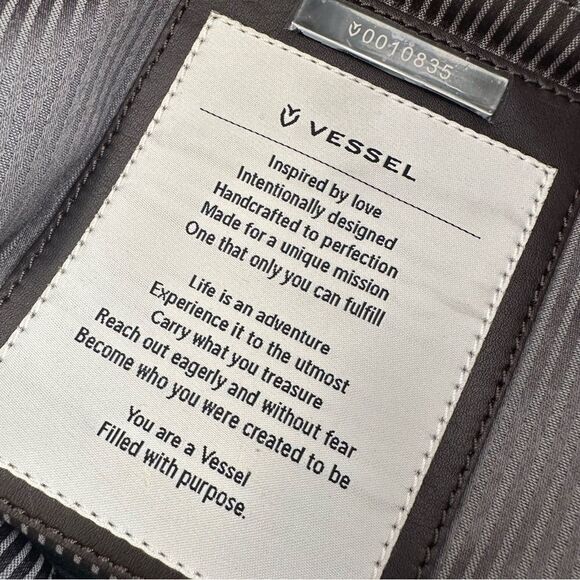 Vessel Signature Tote two tone color block blush black carryall bag purse large - Picture 12 of 12